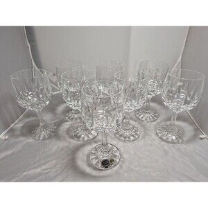Rare 8 Tiffin Franciscan Arabelle Wine Glasses Germany Crystal